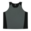 Mens Premier Sports Singlets Ash Black